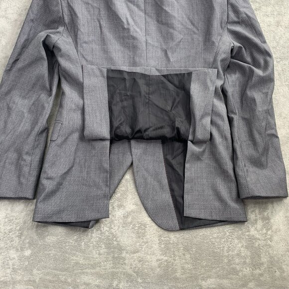 Boss Hugo Blazer Jacket Mens 40 R Jefferey Simmons182 Lanificio Di Tollegno Gray - Picture 15 of 15